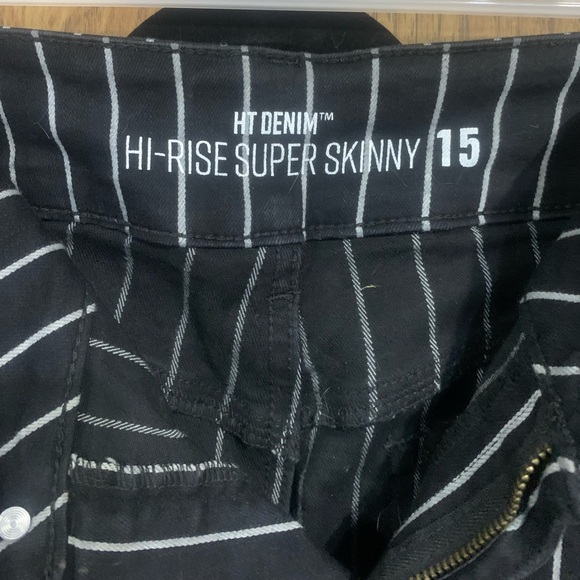 Hot topic striped jeans skinny high rise - Picture 1 of 3